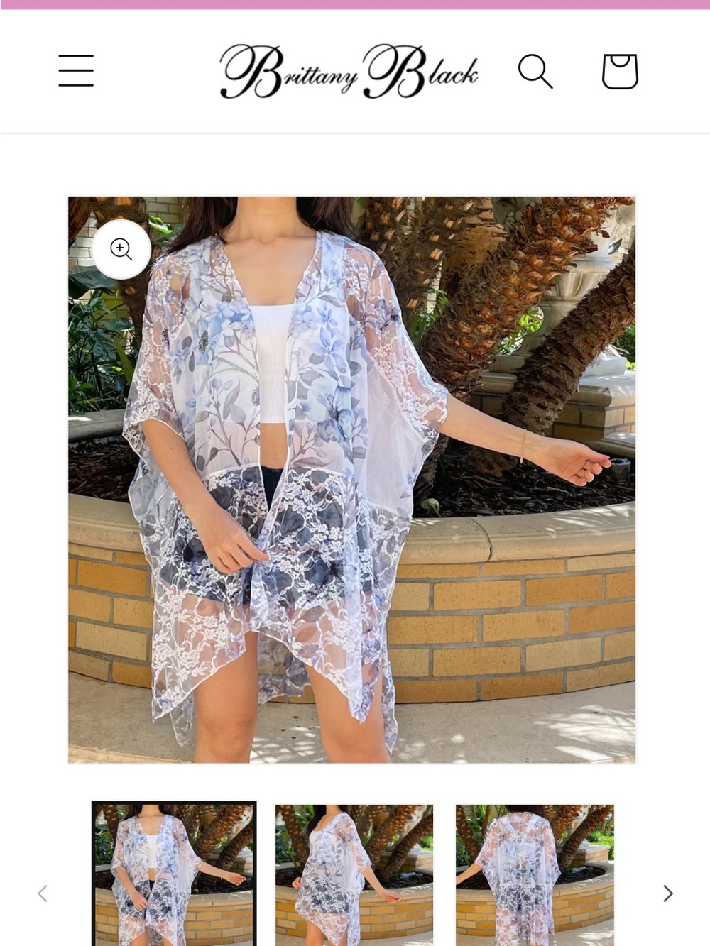 Brittany Black Kimono Large